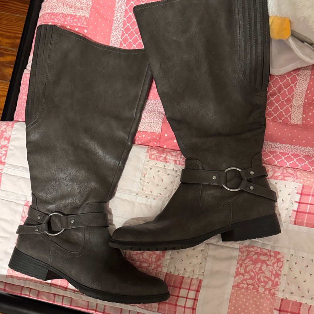 Life Stride Women's Over the Knee Boots in Dark Gray
